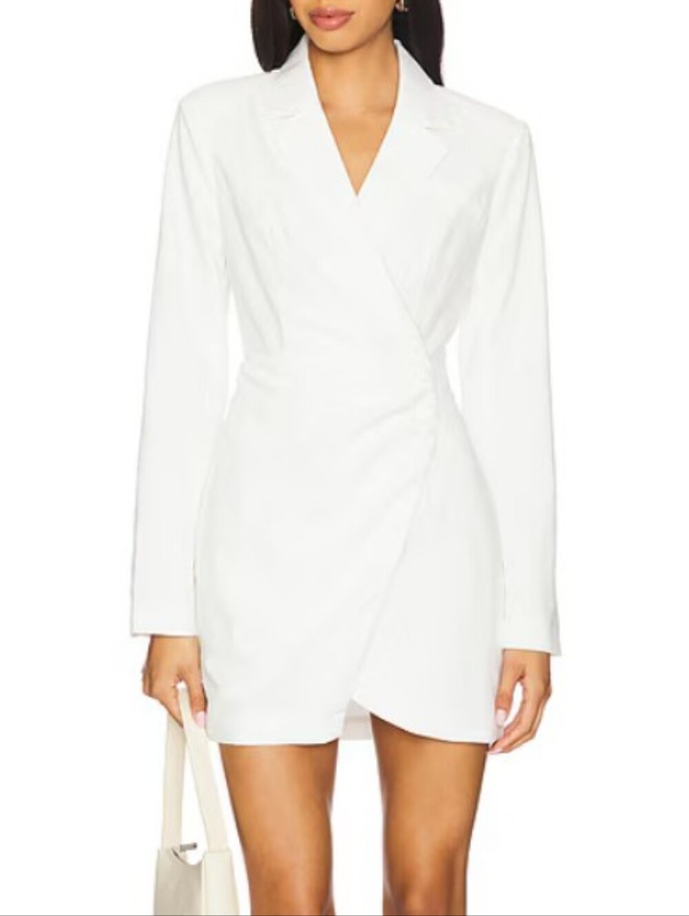 Astr White Blazer Wrap Mini Dress